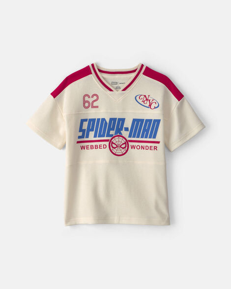 boys ©marvel spider-man short-sleeve jersey - cream
