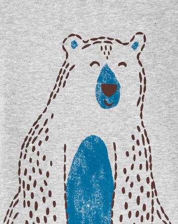Toddler 2-Piece Polar Bear Jersey & Fleece PJs, 