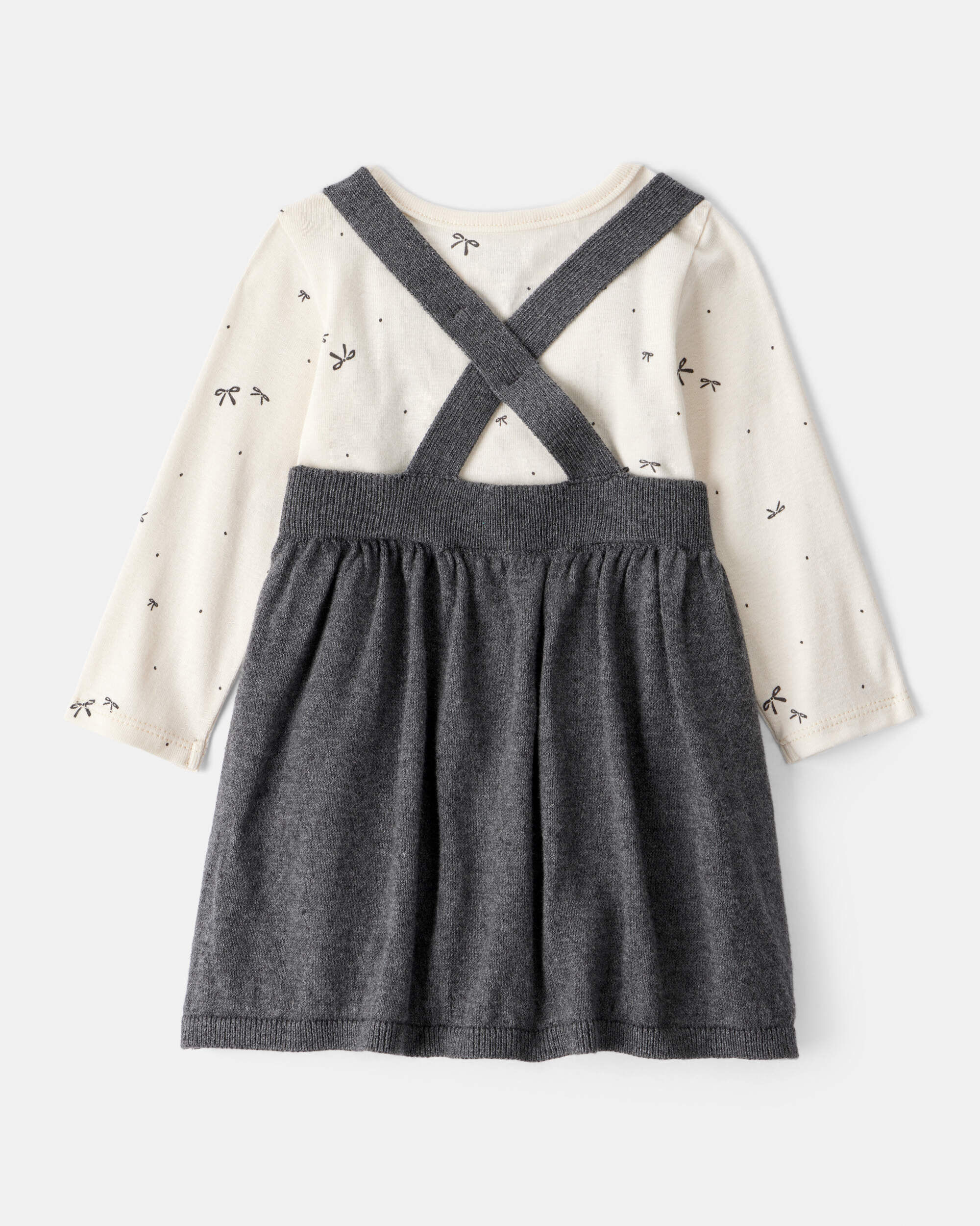 Y's COTTON BOW TIE RAGLAN DRESS ライトグレー1 Y's - Y's COTTON BOW TIE RAGLAN DRESS ライトグレー1の通販 by