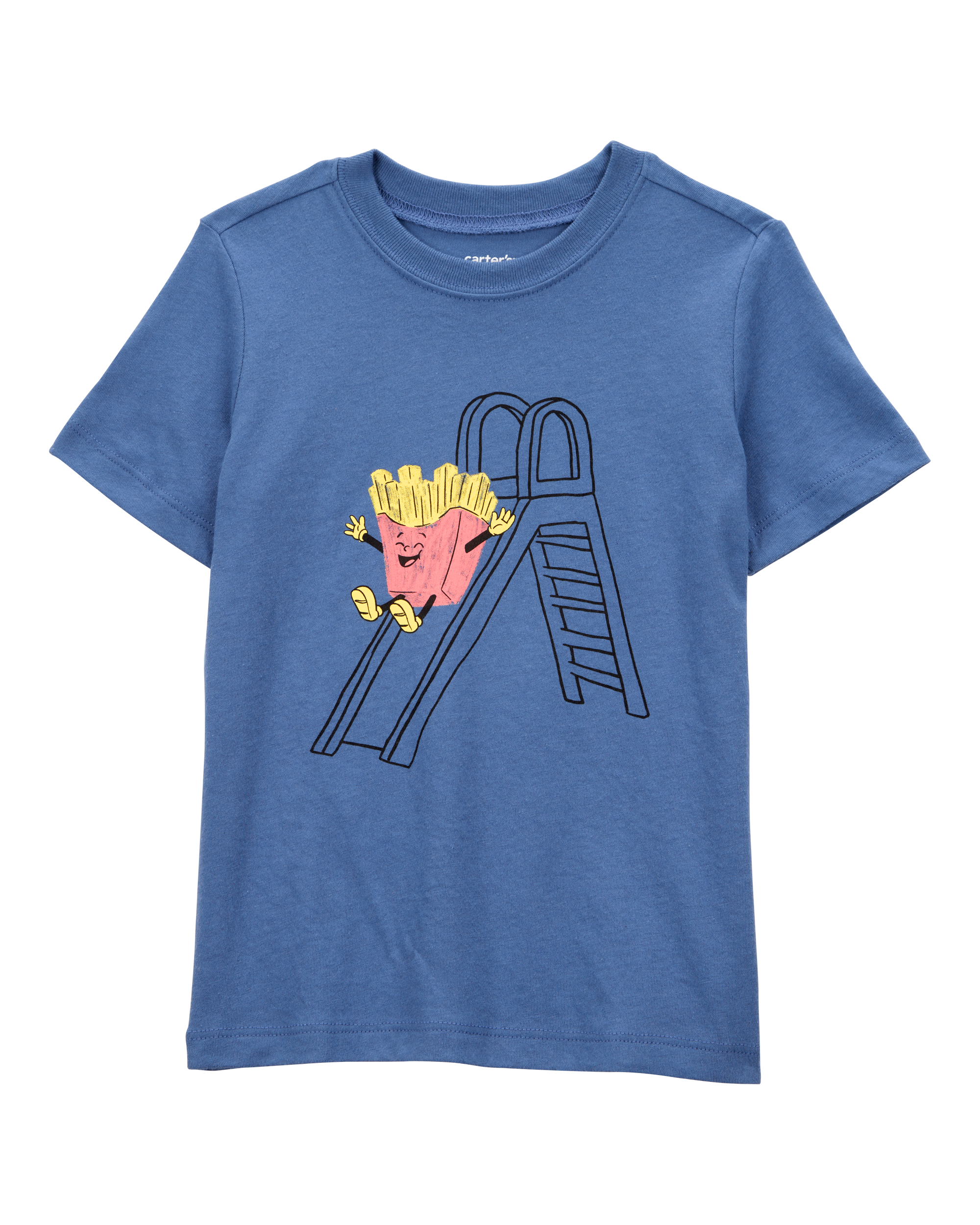 Toddler Boy French Fries Short-Sleeve Graphic Tee - Navy