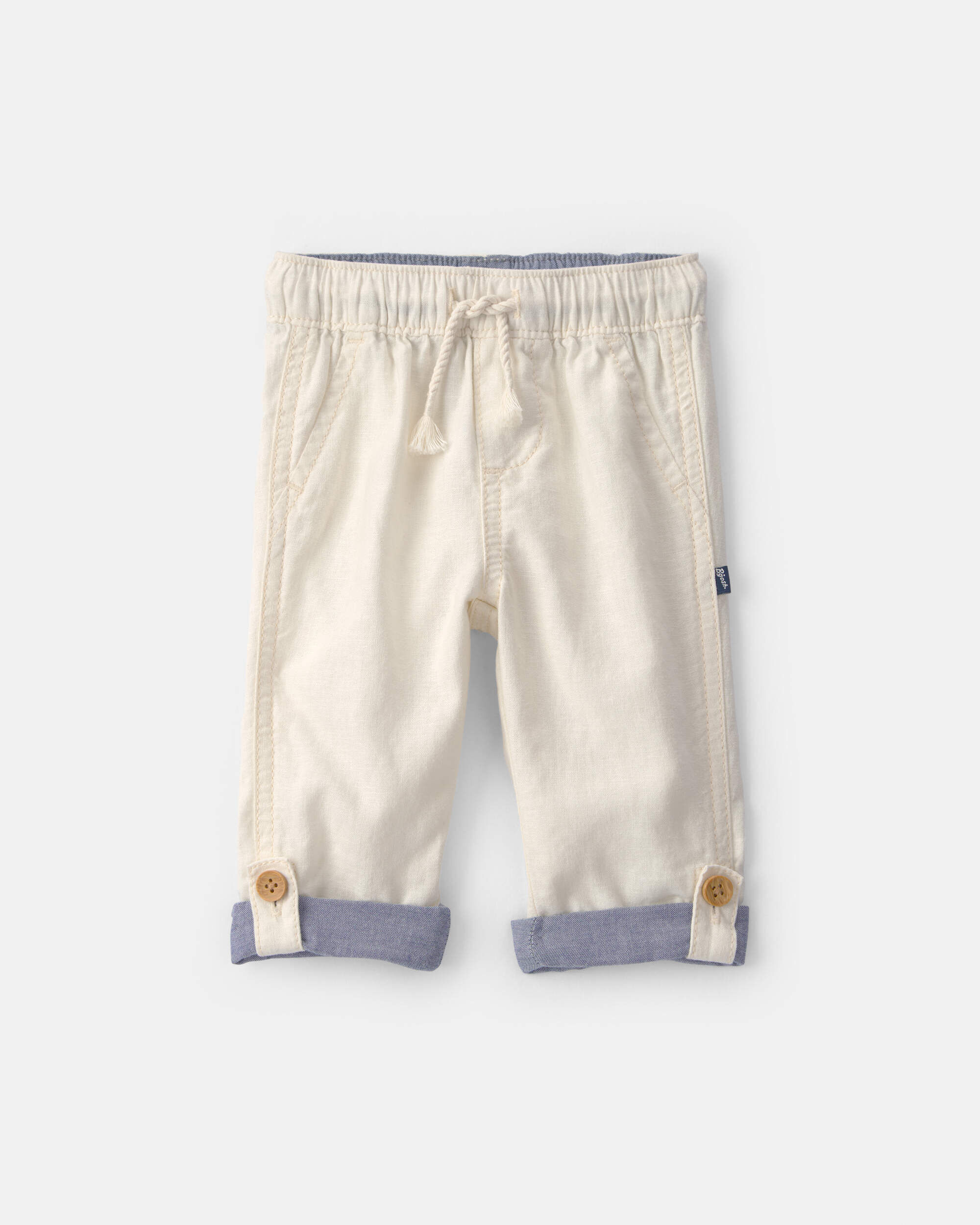 OshKosh Bgosh Baby Linen Pants 18M Cream 24$