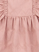 Pink - Baby Flutter Tiered Dress - Pink, Selected