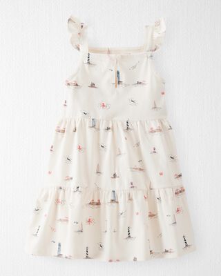 Product image 2 of Toddler Organic Cotton Dress in Coastal Vacation Print