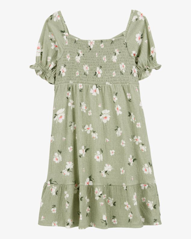 Product image 1 of Kid Smocked Floral Dress- Green