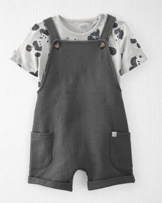 Product image 1 of Toddler 2-Piece Organic Cotton Shortall Set