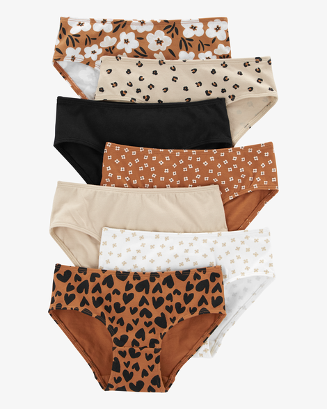 kid 7-pack stretch cotton hipster underwear