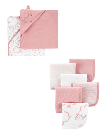 Baby 8-Piece Hooded Towels & Washcloths Set