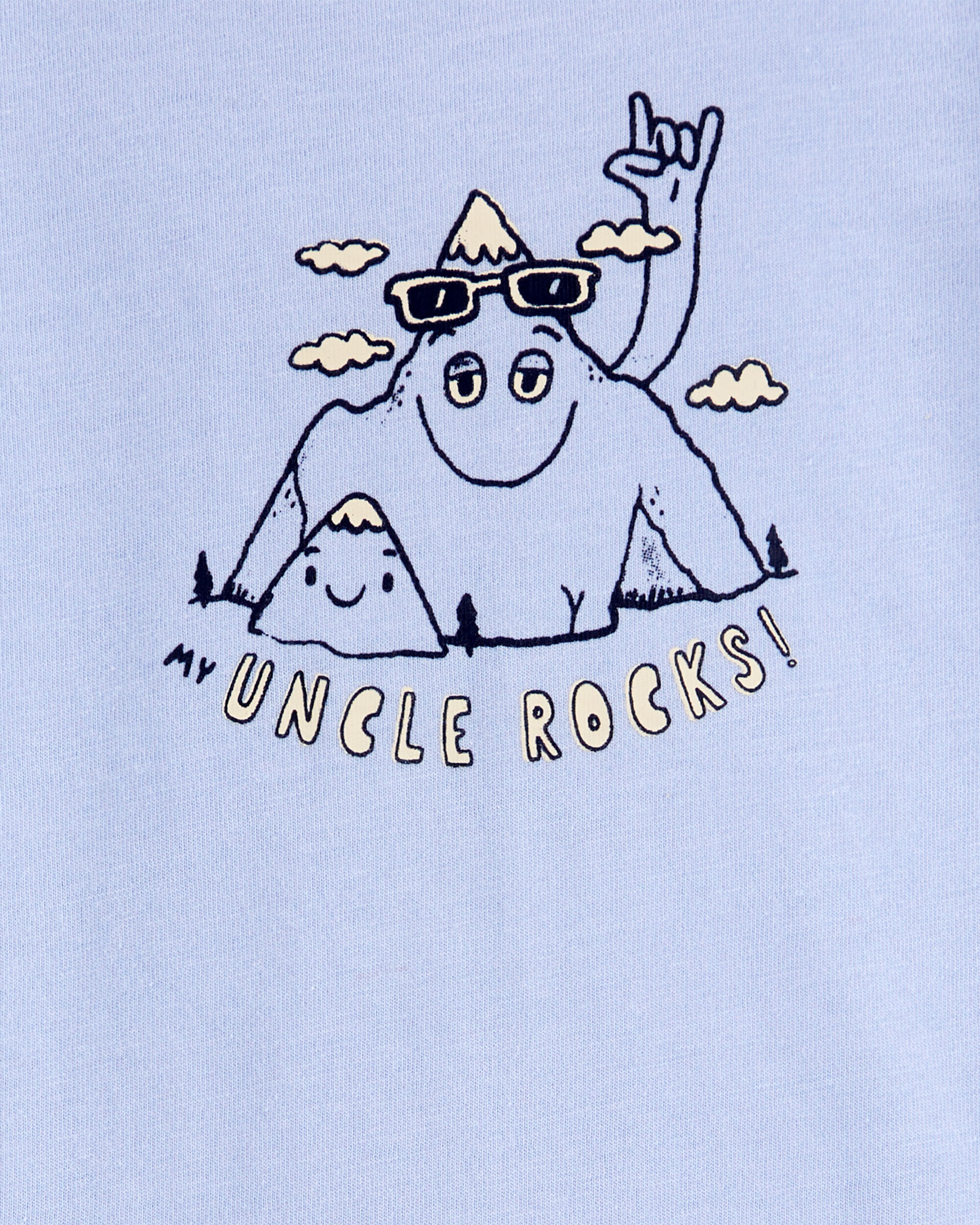 Baby "Uncle Rocks" Short-Sleeve Bodysuit - Blue