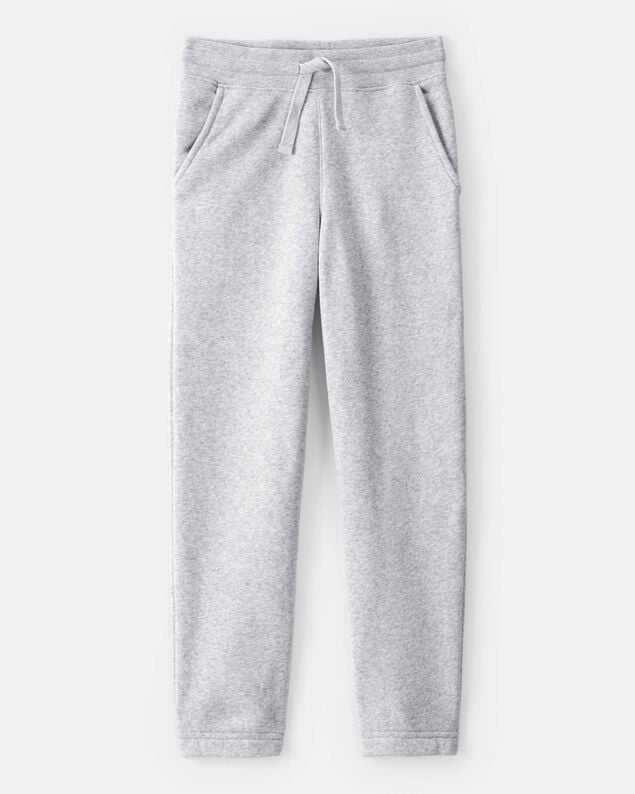 Product image 1 of Boys Solid Fleece Drawstring Joggers - Grey