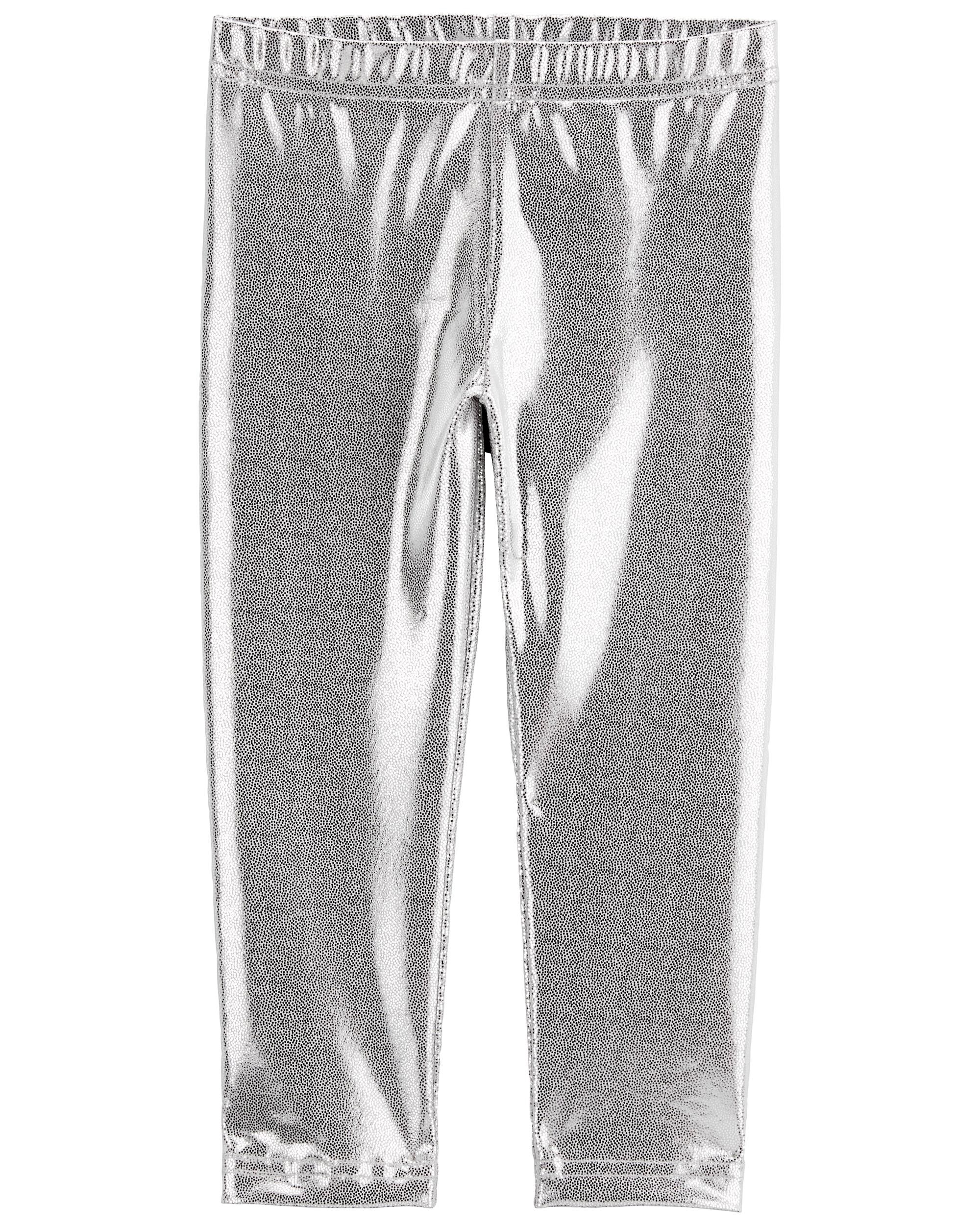 Silver baby leggings top