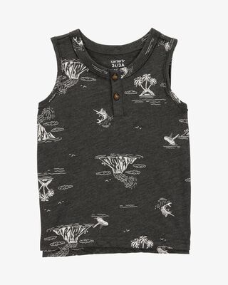 Product image 1 of Baby Sea Print Slub Jersey Sleeveless Tank