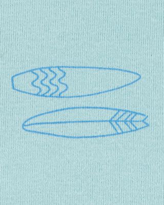 Product image 2 of Toddler 4-Piece Shark Surfboard 100% Snug Fit Cotton Pajamas - Blue