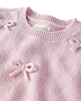 Product image 2 of Baby 2-Piece Organic Cotton Bow Sweater Knit Set
