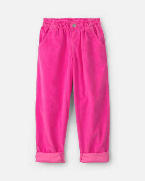 girls corduroy pants - pink