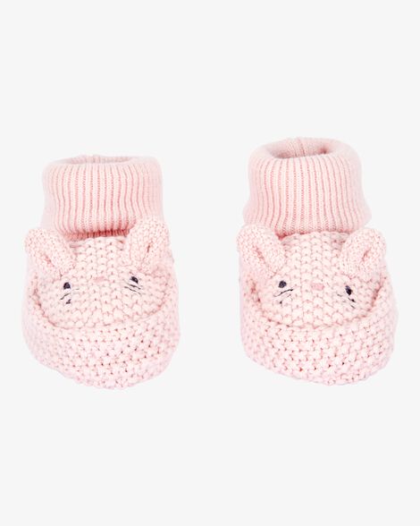 Product image 1 of Baby Bunny Crochet Booties - Pink