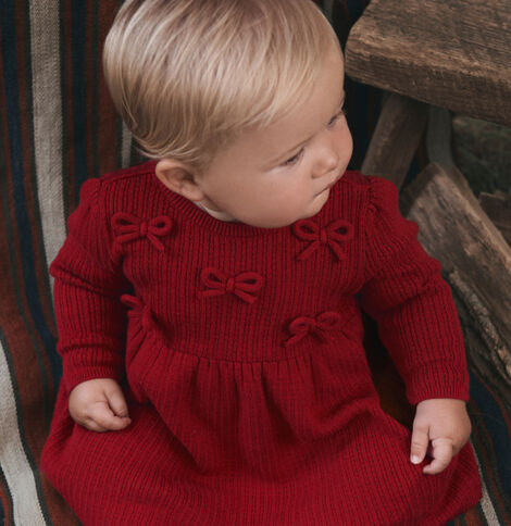 Baby Girl Organic Cotton Sweater Knit Dress