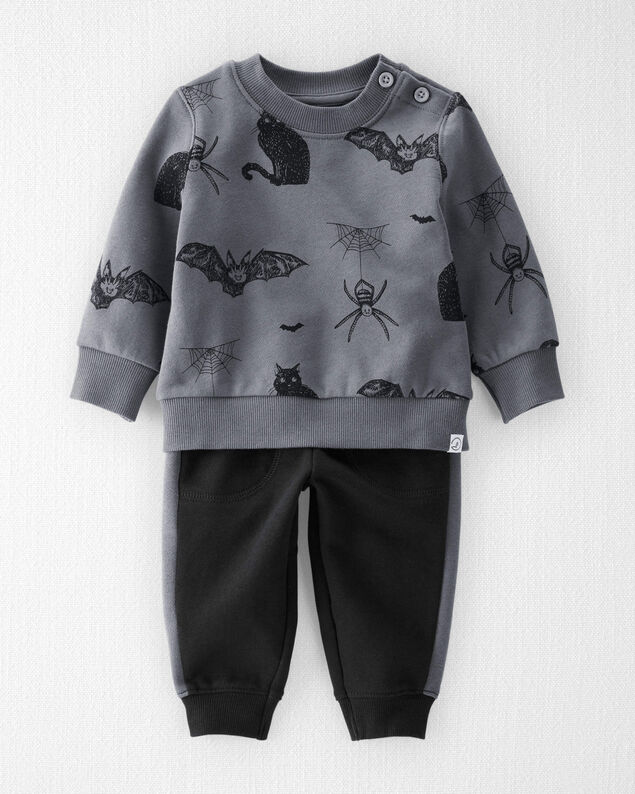 Product image 1 of Baby 2-Piece Fleece Set Made with Organic Cotton in Spooky Night Print
