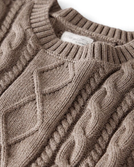 Kid Organic Cotton Evergreen Fair Isle Sweater 