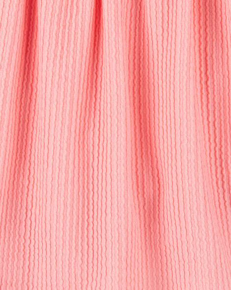 Product image 3 of Kid Ribbed Textured Drawstring Skort - Orange