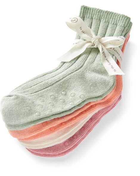  Product image 2 of Toddler 4-Pack No-Slip Socks Made with Organic Cotton