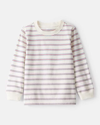 Toddler Boy Striped Short-Sleeve Pocket Tee - Tan