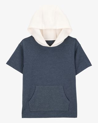 Product image 1 of Kid Hooded French Terry Short-Sleeve Tee - Grey