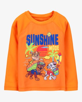 Product image 1 of Toddler PAW Patrol Long-Sleeve Rashguard Swim Top - Orange