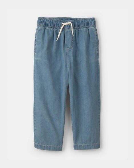 Image of Toddler Boy Chambray Straight-Leg Pant - Light Wash