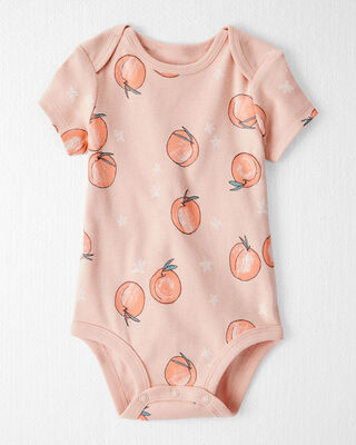 Product image 1 of Baby Organic Cotton Bodysuit in Peach Print