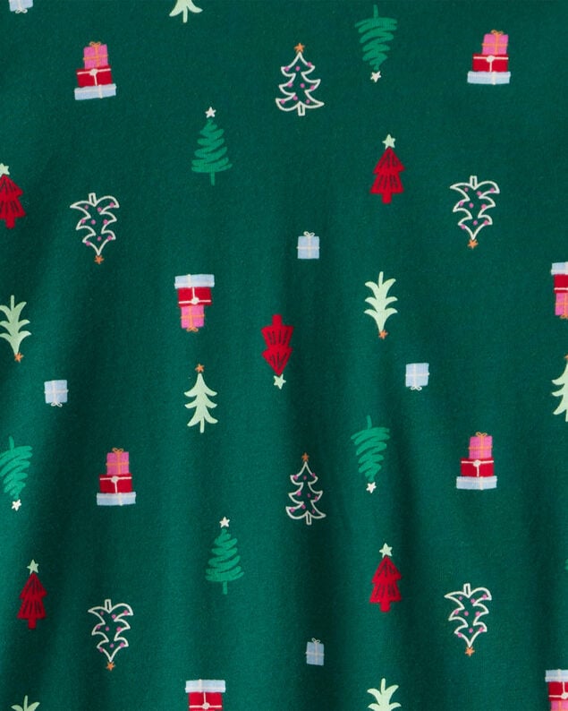 Product image 2 of Adult Green Trees 100% Cotton Long-Sleeve Snug Fit - Green