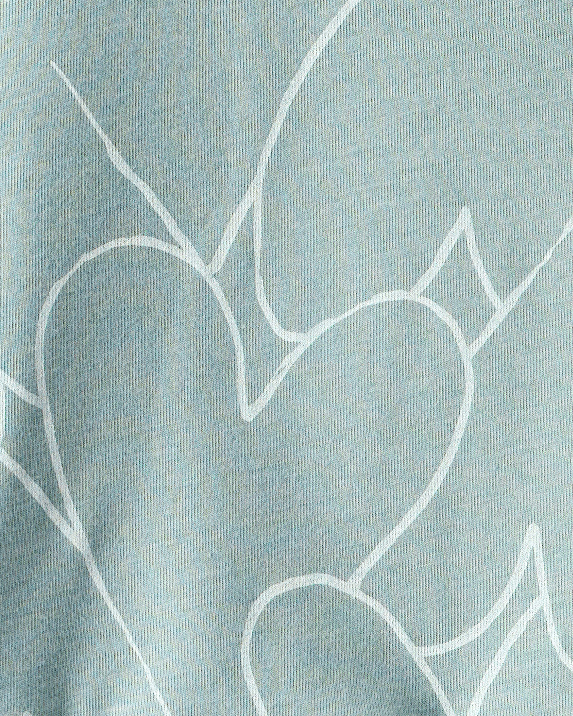 Toddler Girl Heart Print Short-Sleeve Top - Green