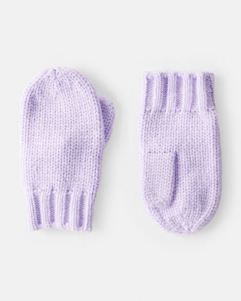 kid mittens - lavender