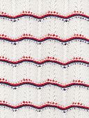 White - Baby Striped Crotchet Knit Bubble Romper - White, Selected