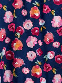 Navy - Toddler Floral Drop Waist Dress, Selected