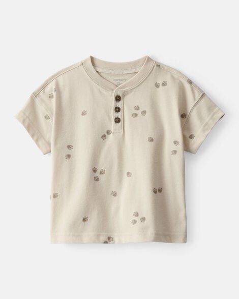 baby boy acorn short-sleeve tee - brown
