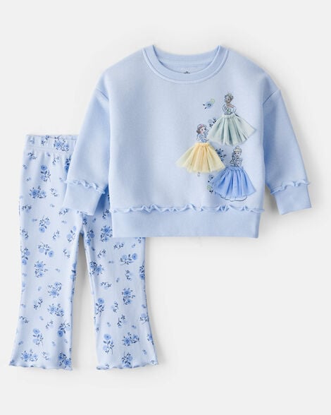 baby 2-piece disney princess outfit set