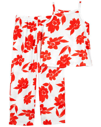 Kid 2-Piece Floral Loose Fit Pajamas