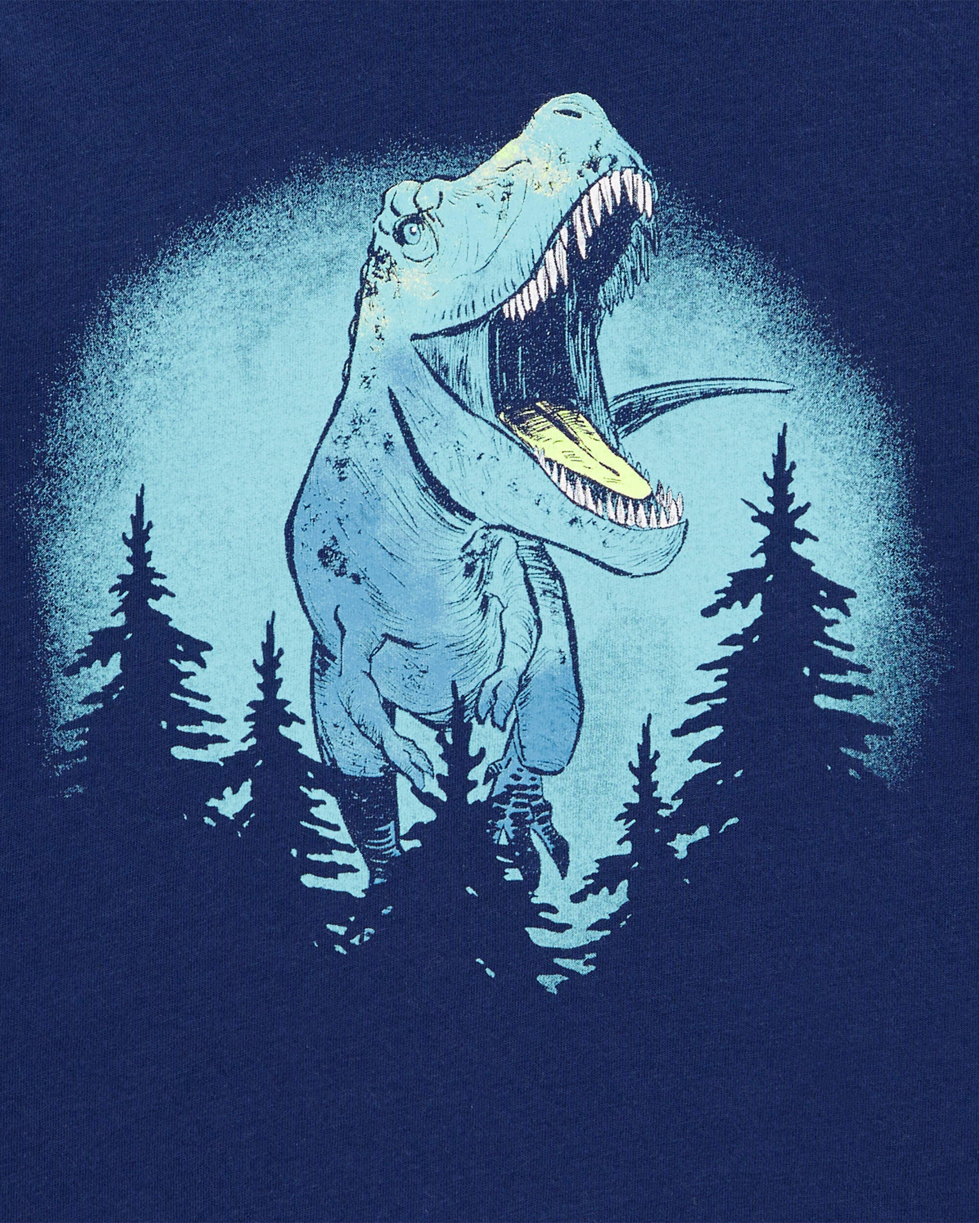 Kid Dinosaur Cotton Blend Long-Sleeve Tee - Blue - Carter's