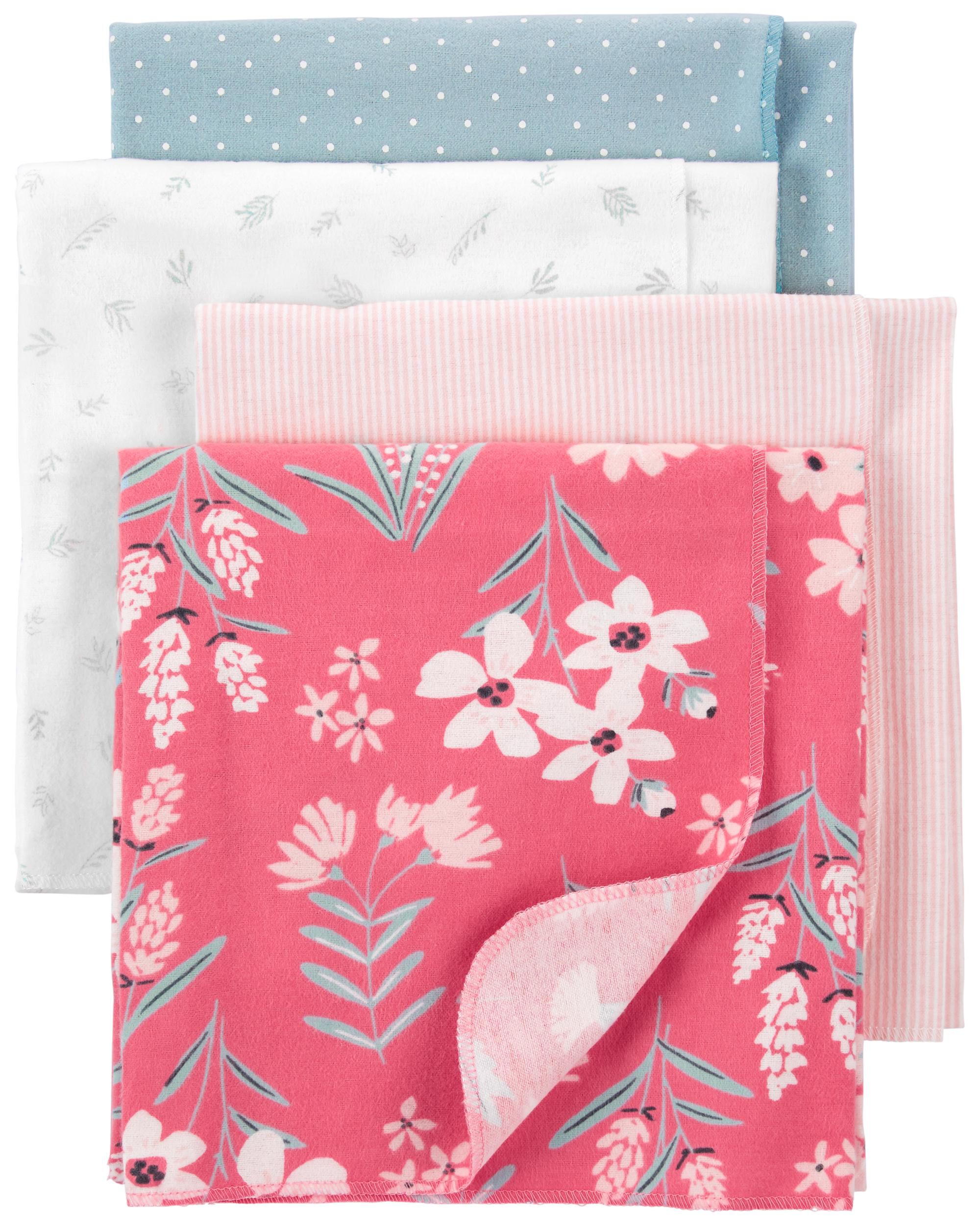 Carter's 4 Pack Baby 100% cotton Flannel Receiving Blanket 30"x40" Boys Girls NW 