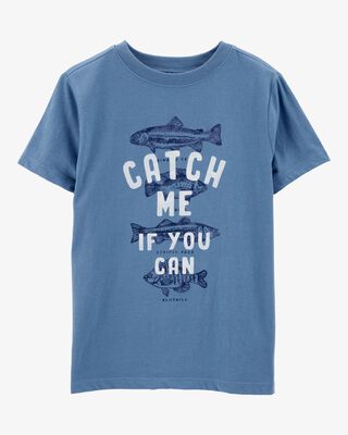 Product image 1 of Kid Fishing Graphic Tee - Blue