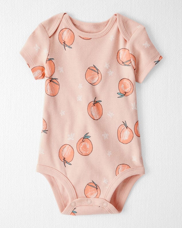 Product image 1 of Baby Organic Cotton Bodysuit in Peach Print
