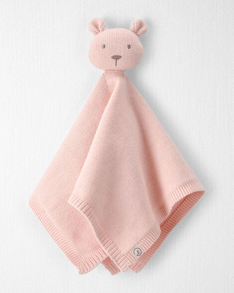 Baby Girl Organic Cotton Bear Lovey