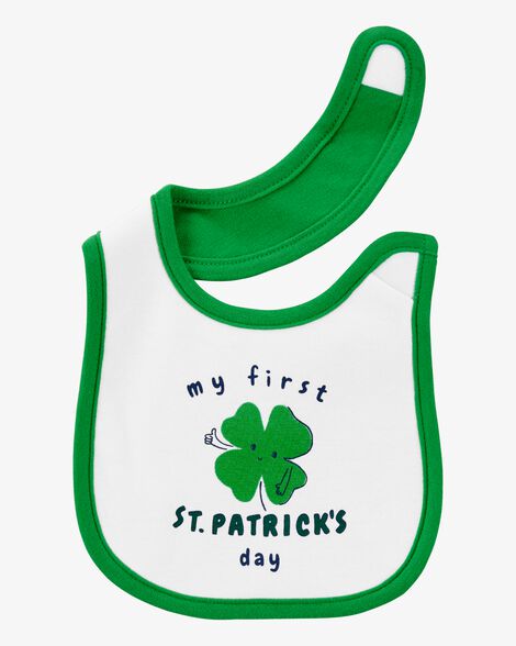  Product image 3 of Baby 2-Piece My First St. Patrick's Day Teething Bib & Sleep & Play Pajamas Set