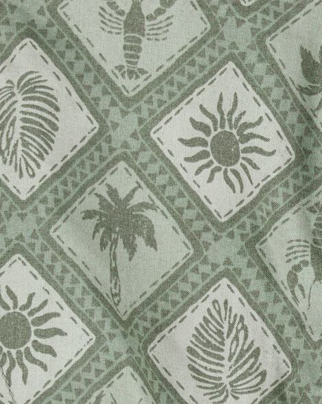 Product image 3 of Baby Tile Print Drawstring Shorts - Green