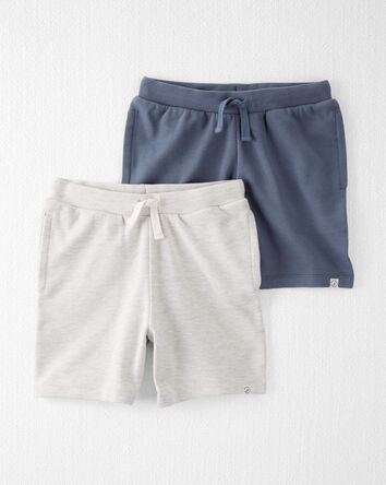 Kid 2-Pack Organic Cotton Textured Shorts