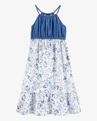 Product image 1 of Kid Chambray Floral Print Dress 