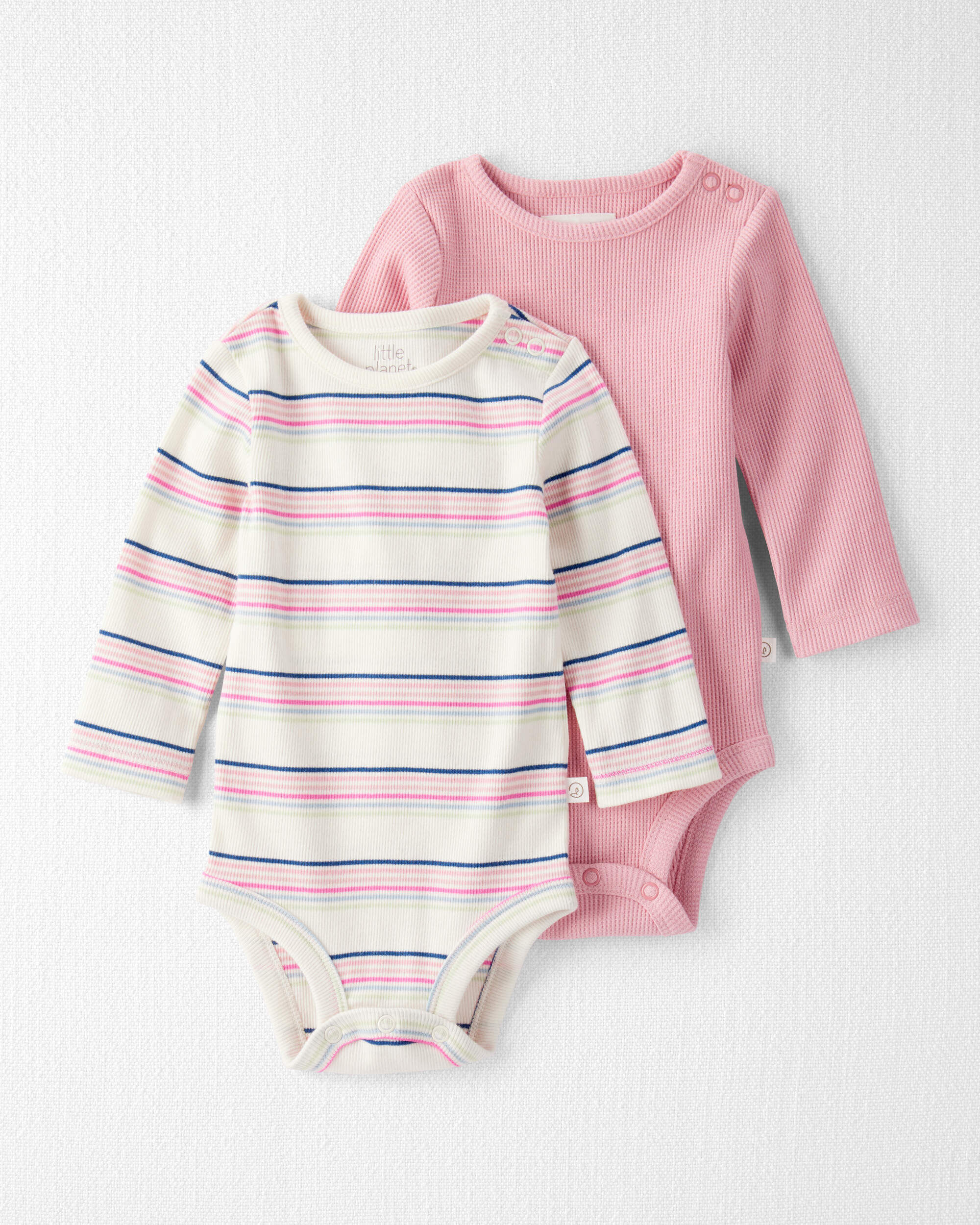 Baby Girl 2-Pack Organic Cotton Bodysuits - Little Planet