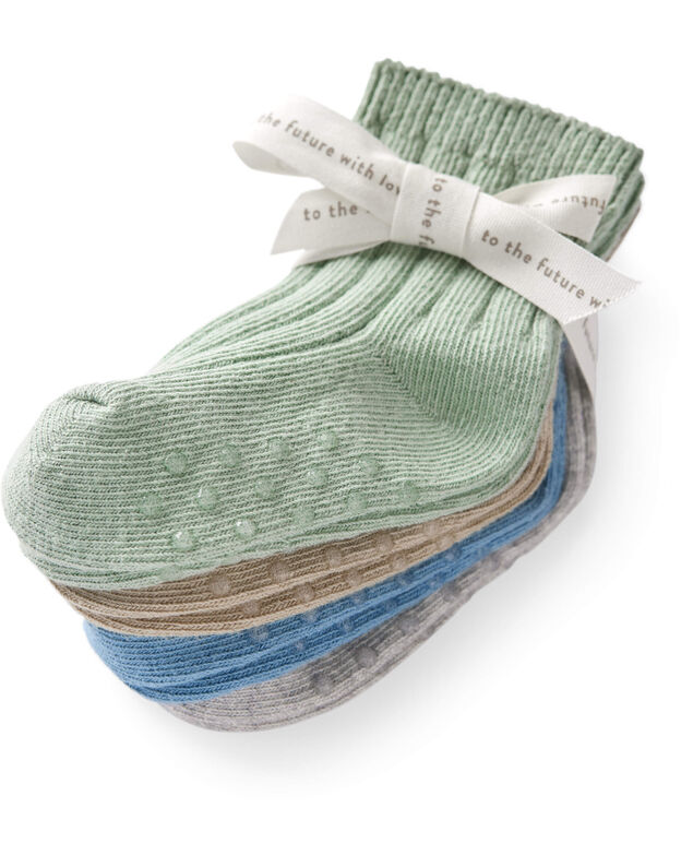 Product image 2 of Baby 4-Pack No-Slip Socks Made with Organic Cotton