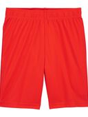 Orange-Red - Kid Athletic Mesh Shorts, Selected