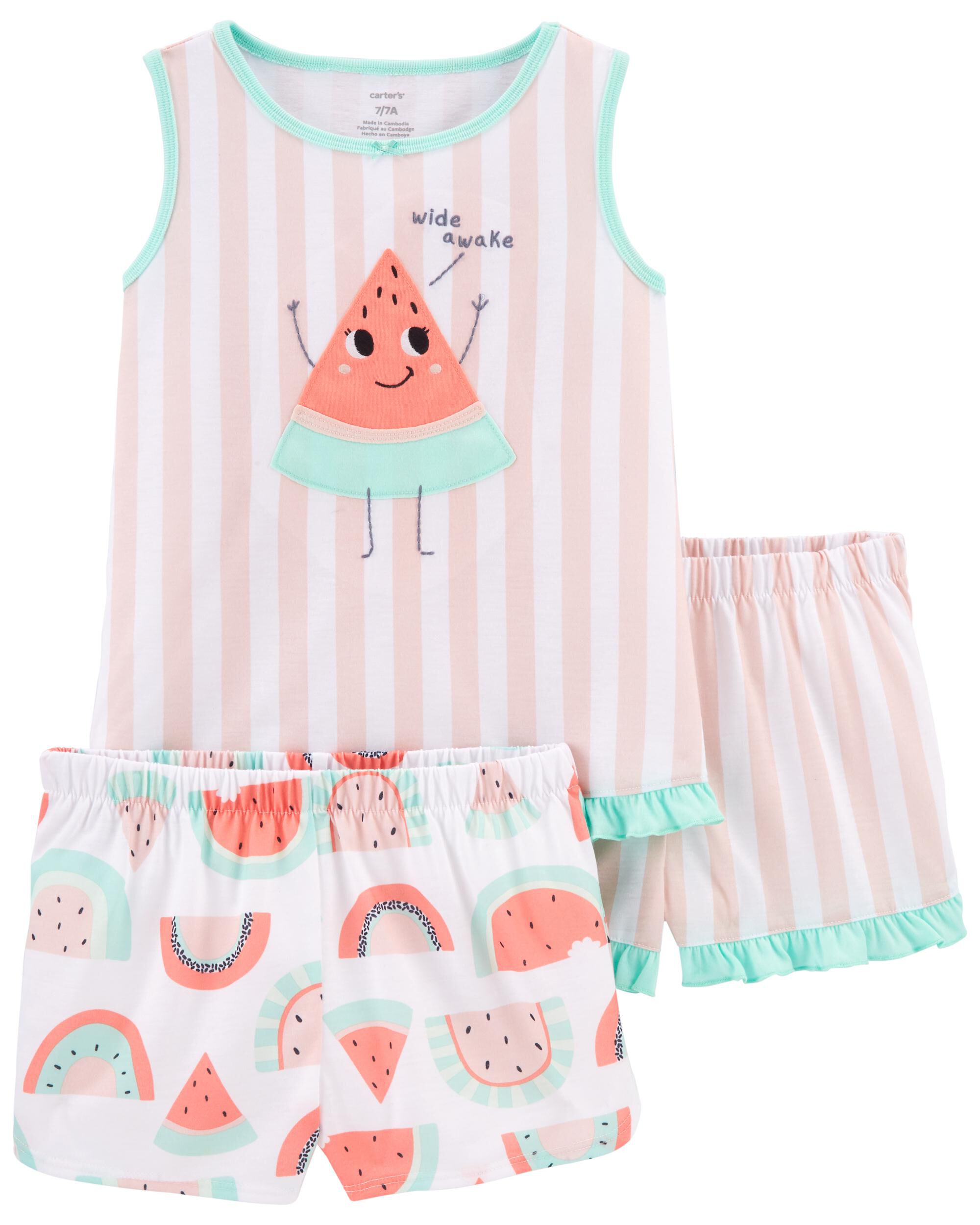 Kid 3 Piece Watermelon Loose Fit Pajamas Carter s Carter s